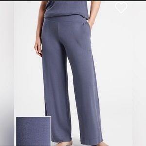 Athleta Well rested rib sleep wide leg pant size large